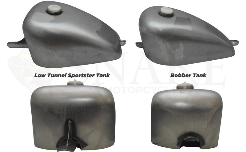 Sportster Low Tunnel Tank & Bobber Tank comparison