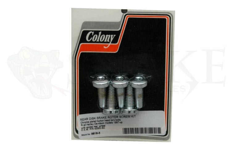 REAR DISCO BRAKE ROTOR SCREW KIT